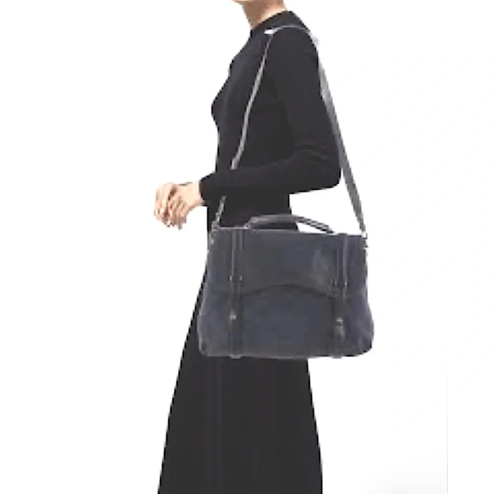 Kate Spade Westward Emily & Merritt Navy Blue Laptop Vintage Hobo Shoulder Bag